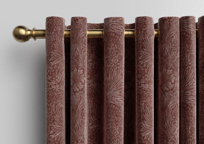 William Morris Marigold Velvet, Berry - Made to Measure Curtains - Image 12